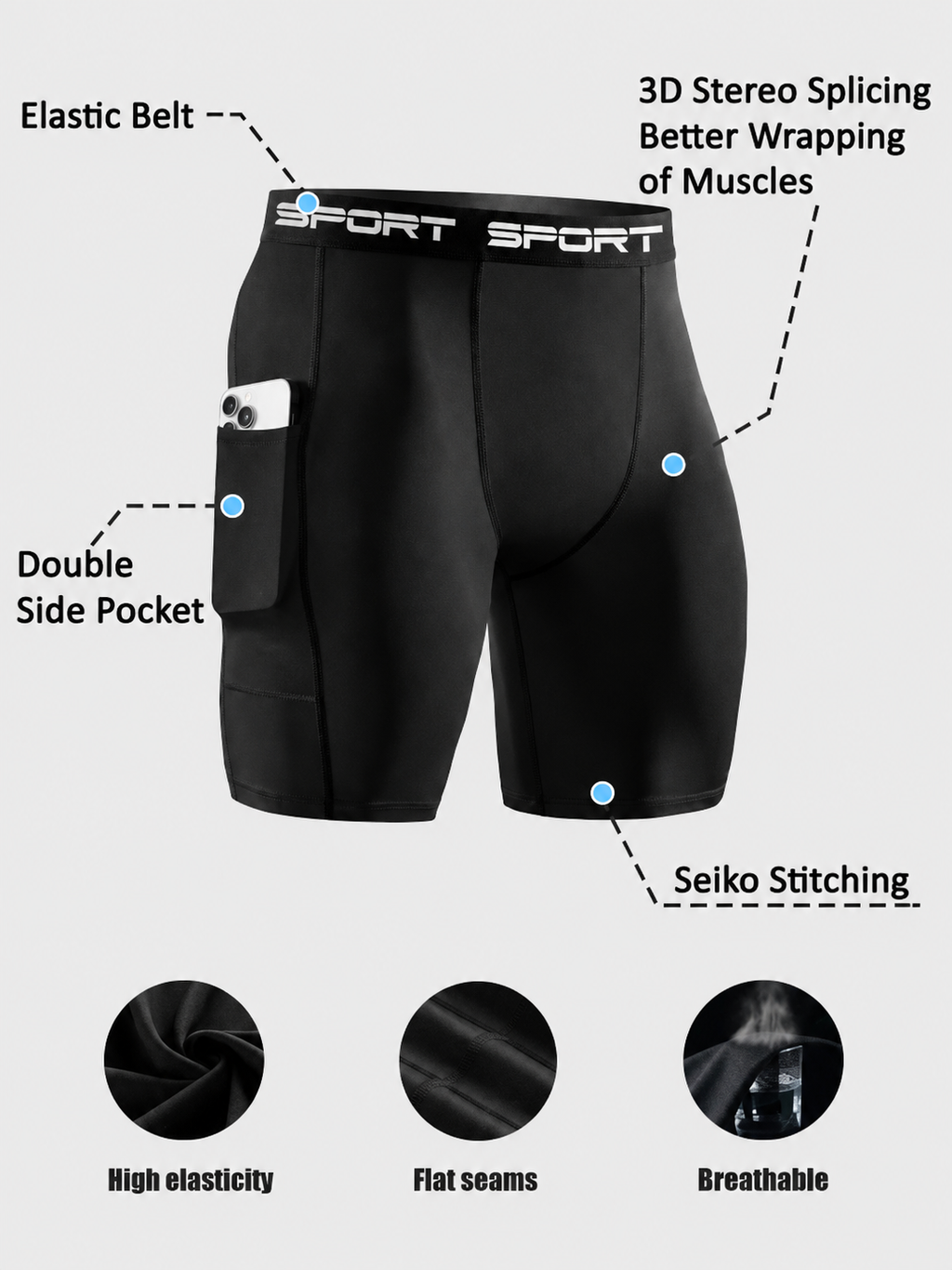 Athletic  boxer briefs