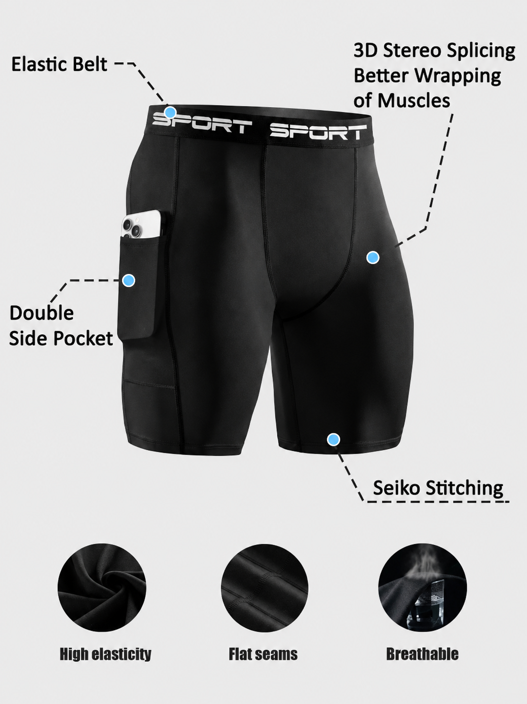 Athletic  boxer briefs