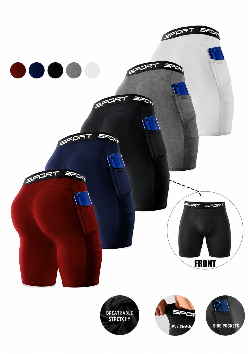 Athletic  boxer briefs